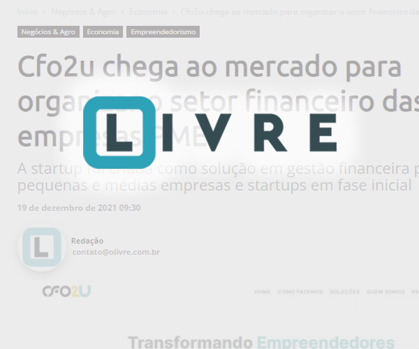 Cfo2u chega ao mercado para organizar o setor financeiro das empresas PMEs